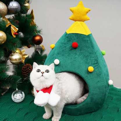 Christmas Tree Cat House