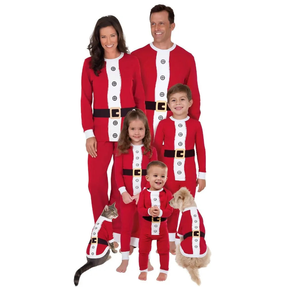 Santa Claus and Santa Helper Christmas Pajamas