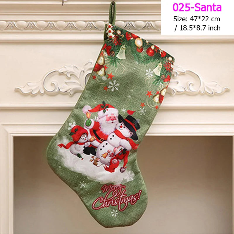 Santa Snowman Christmas Stockings