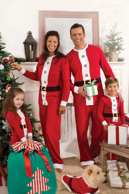 Santa Claus and Santa Helper Christmas Pajamas