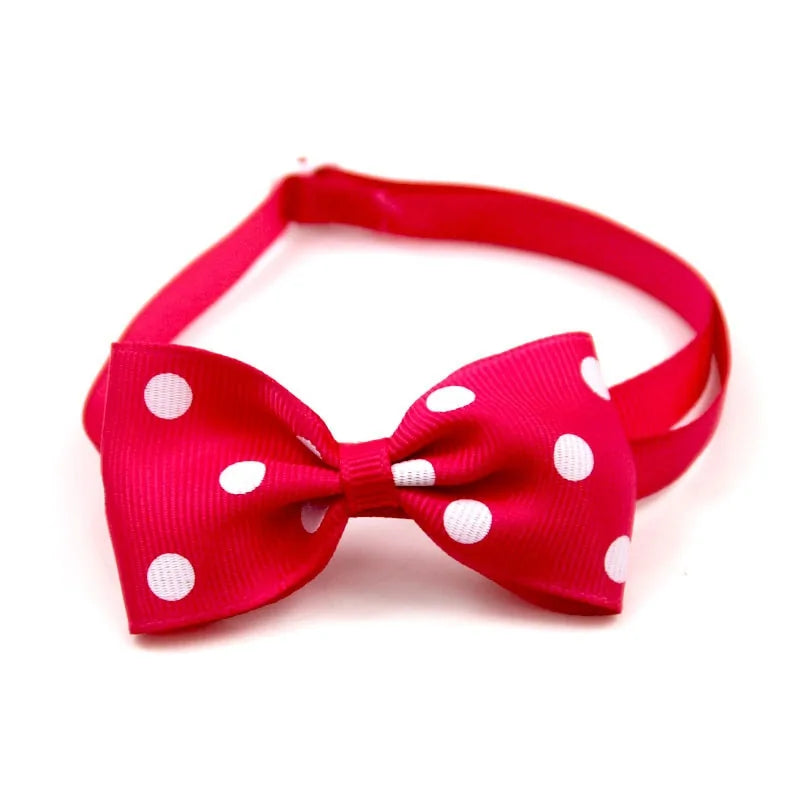 Festive Holiday Pet Bow Collar