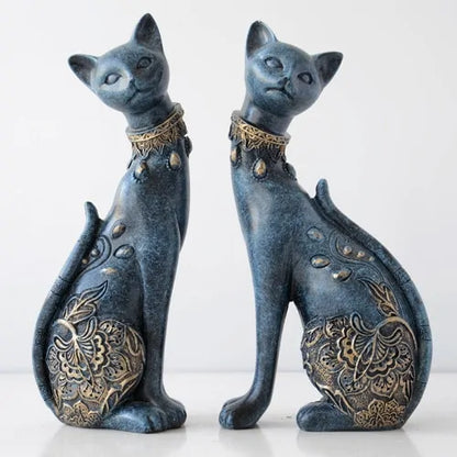 Figurine Decorative Resin Cat Statue