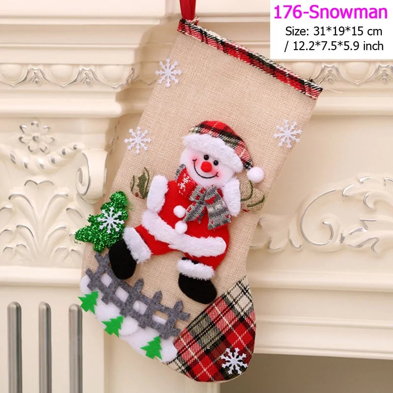 Santa Snowman Christmas Stockings