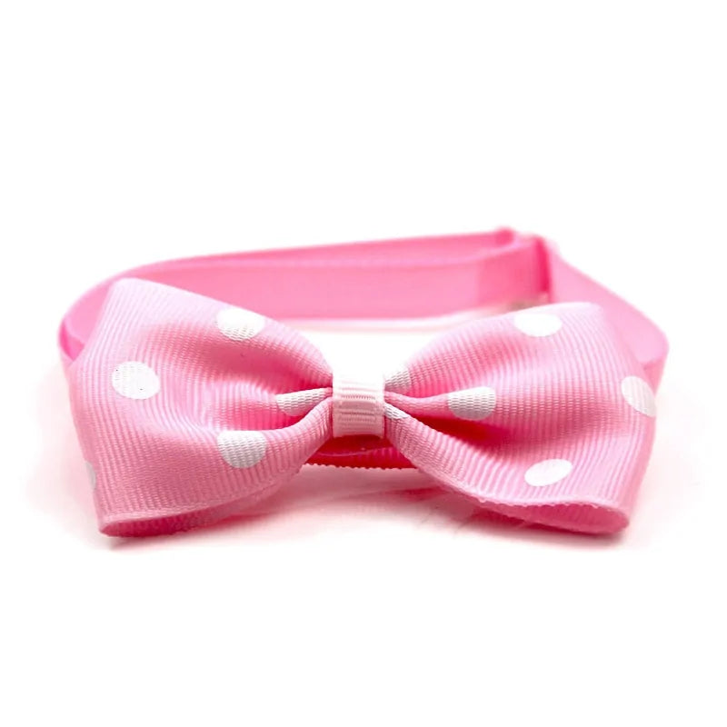 Festive Holiday Pet Bow Collar