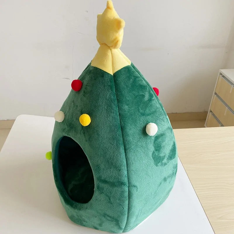 Christmas Tree Cat House