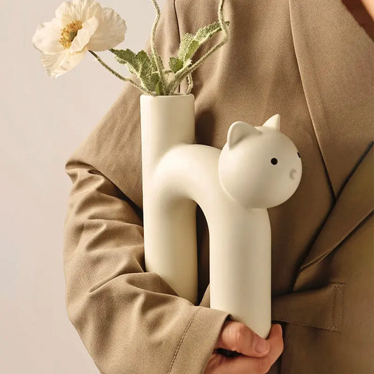 PurrBloom Cat Vase