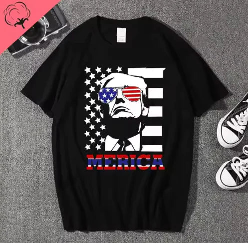 'He Was Right' Patriotic Graphic T-Shirt