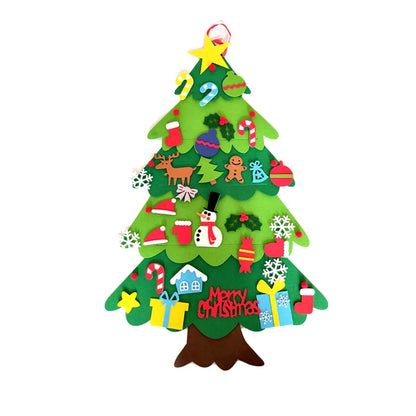 Premium Felt Christmas Tree, Lights, and Ornaments Set