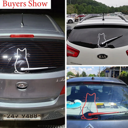 Cat Car Stickers for Rear Wipers